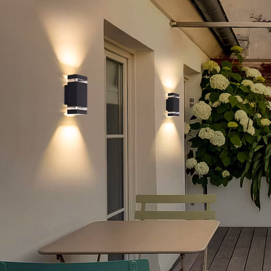 Square up and Down Lights Outdoor LED Wall Light 10W Bridgelux Chip Isolated Driver Cool White 6500K IP65 for Garden